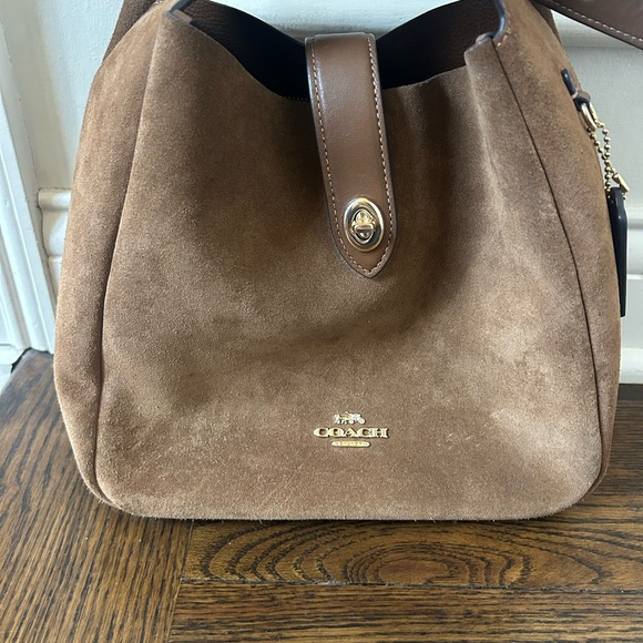 Coach hadley cw004 light brown Suede Women's Bag - Picture 2 of 12